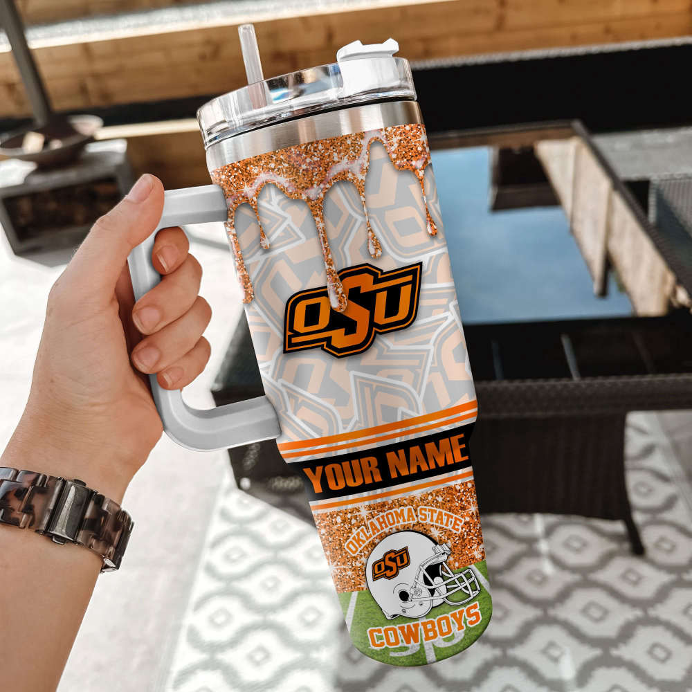 Oklahoma State Cowboys NCAA Personalized Stanley Tumbler 40oz Gift for Fans