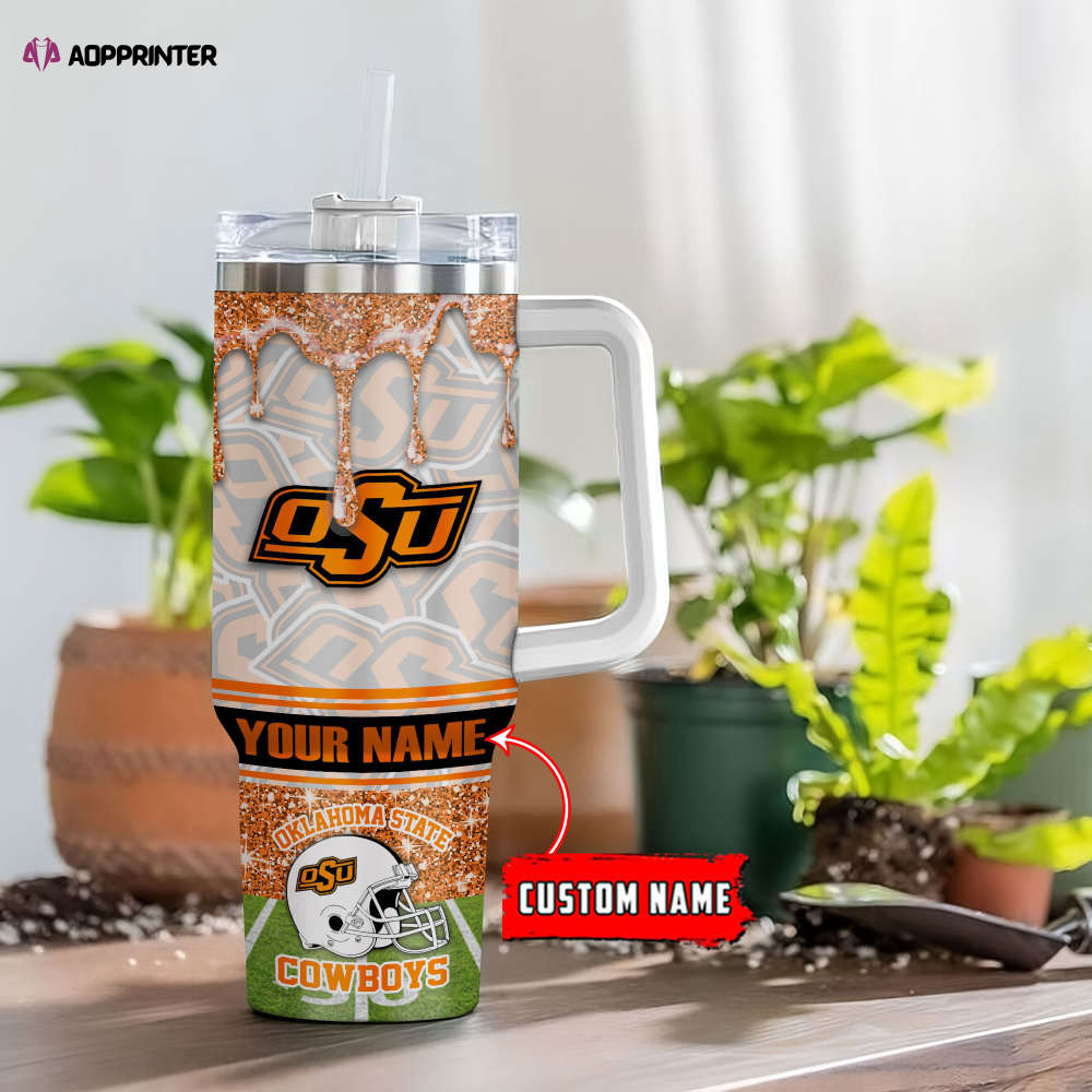 Oklahoma State Cowboys NCAA Personalized Stanley Tumbler 40oz Gift for Fans