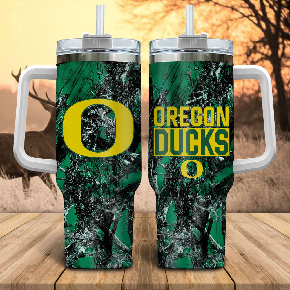 Oregon Ducks NCAA Hunting Personalized Stanley Tumbler 40oz Gift for Fans