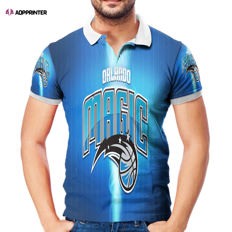 Orlando Magic Light Blue 3D Gift for Fans Polo Shirt
