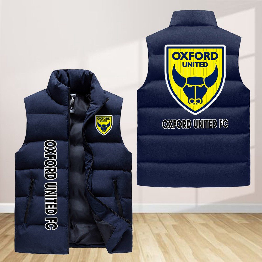 Oxford United F.C Sleeveless Puffer Jacket Custom For Fans Gifts