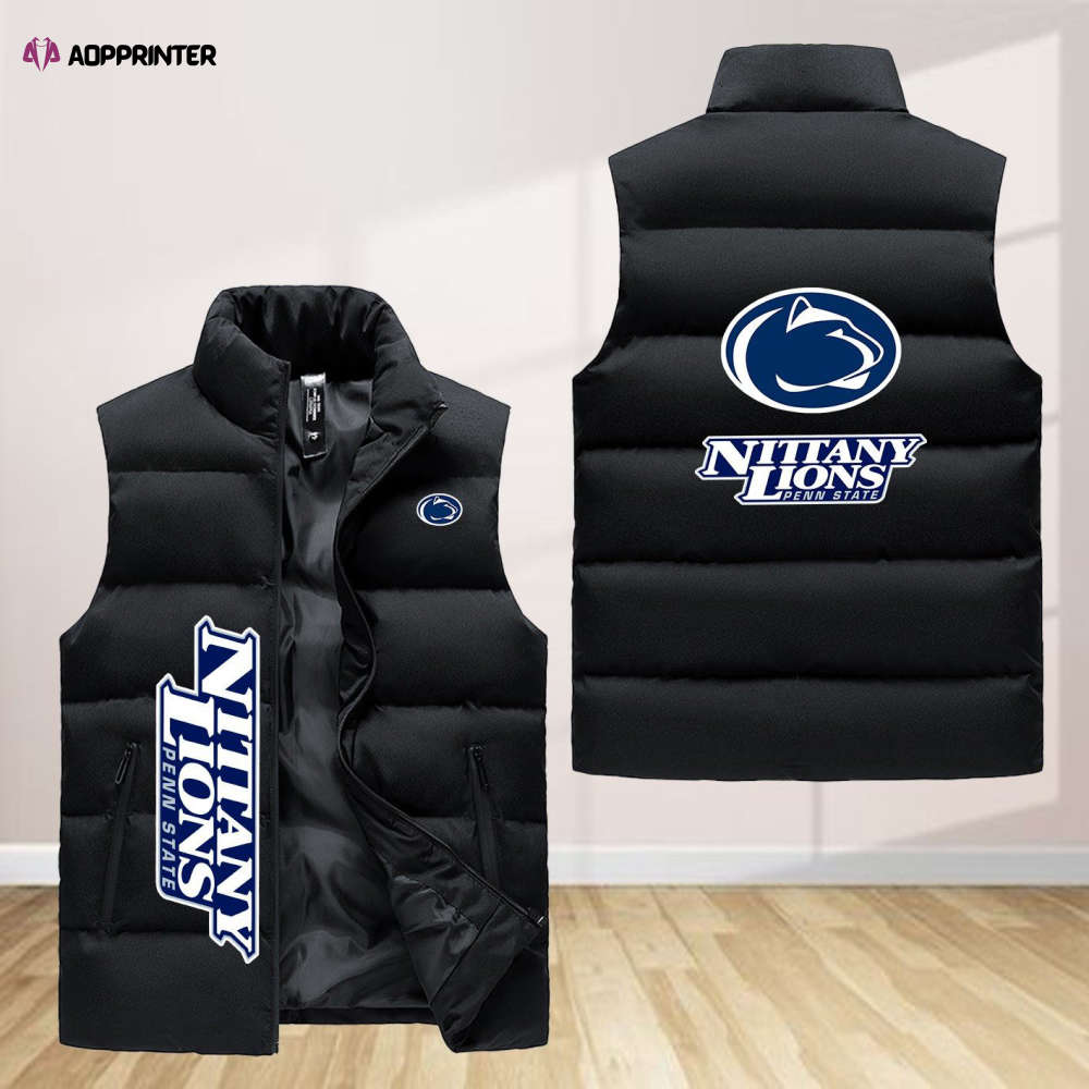 Penn State Nittany Lions Sleeveless Puffer Jacket Custom For Fans Gifts