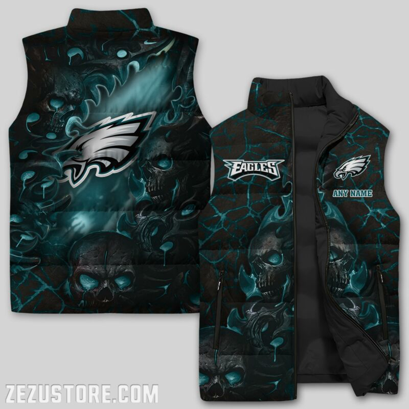 Philadelphia Eagles NFL Sleeveless Puffer Jacket Custom For Fans Gifts