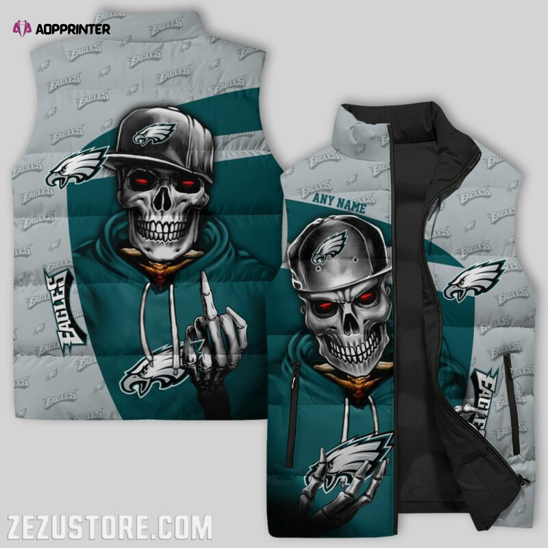 Philadelphia Eagles Sleeveless Puffer Jacket Custom For Fans Gifts