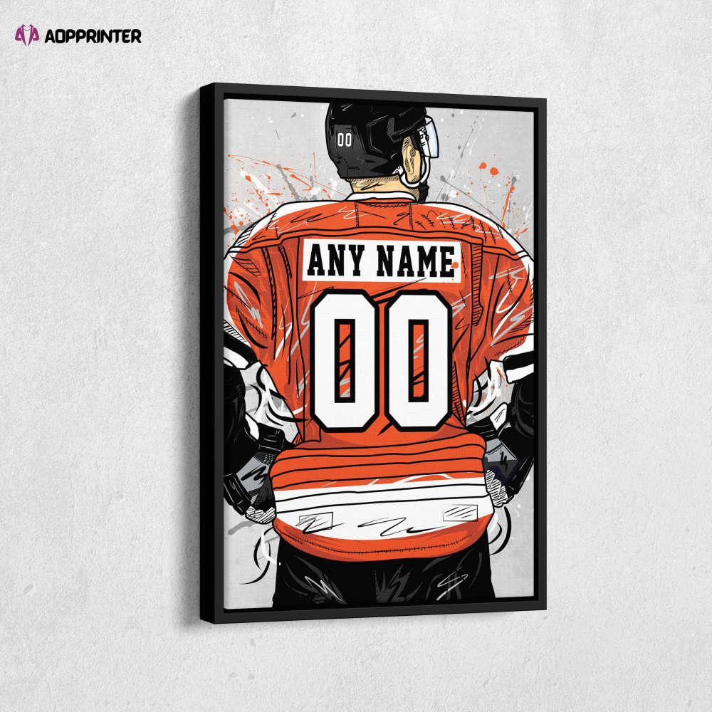 Detroit Red Wings Jersey NHL Personalized Jersey Custom Name and Number Canvas Wall Art Home Decor