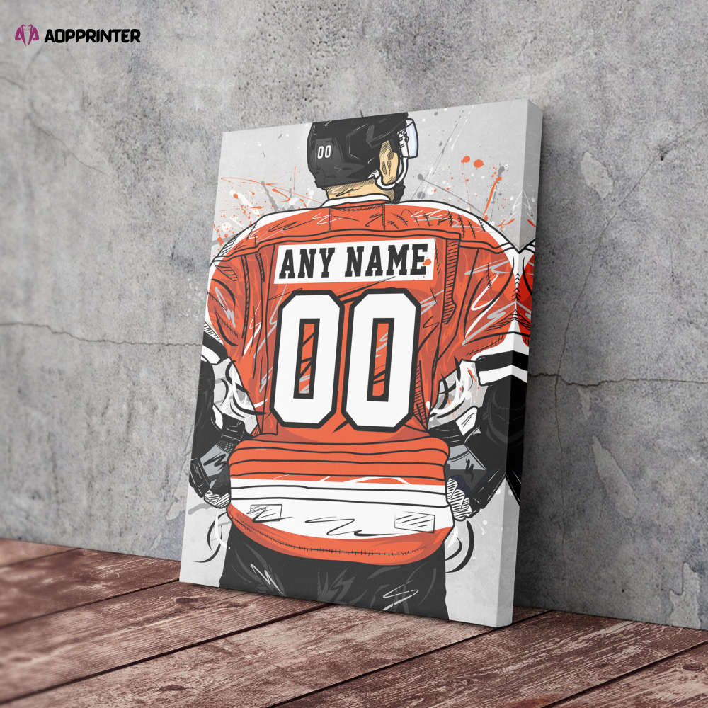 Chicago Bears Jersey Personalized Jersey NFL Custom Name and Number Canvas Wall Art Home Decor Man Cave Gift