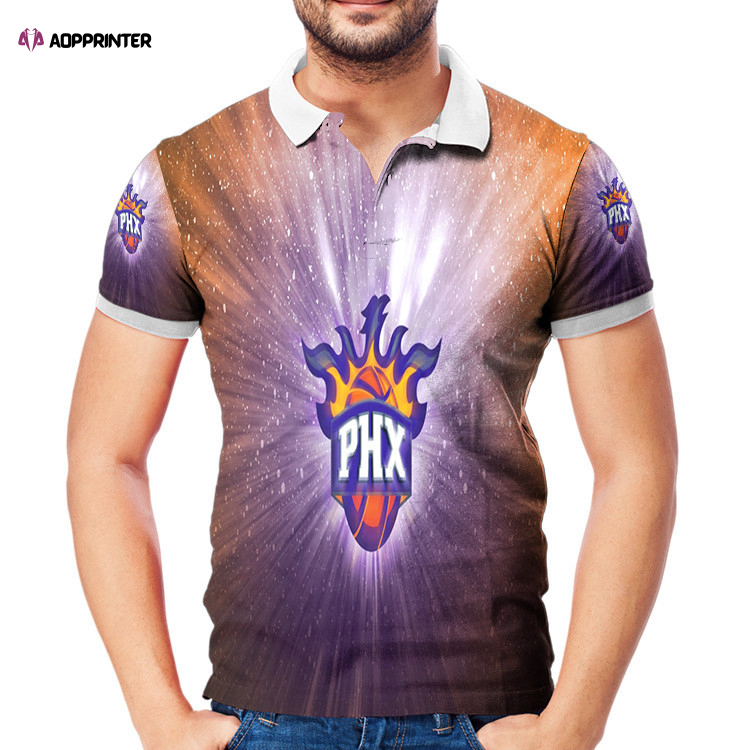 Phoenix Suns Emblem v9 3D Gift for Fans Polo Shirt