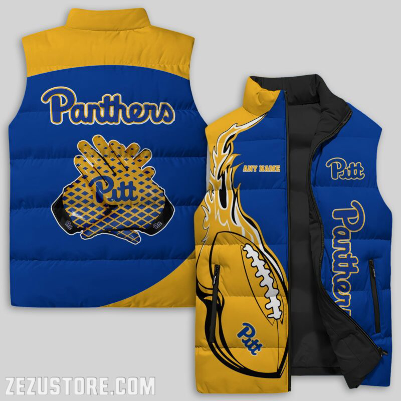 Pittsburgh Panthers NCAA Sleeveless Puffer Jacket Custom For Fans Gifts