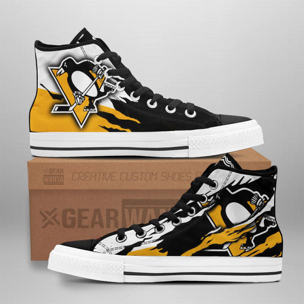 Pittsburgh Penguins High Top Shoes Custom For Fans