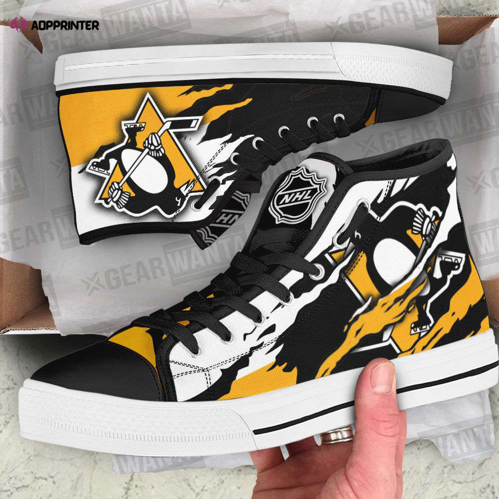 Pittsburgh Penguins High Top Shoes Custom For Fans