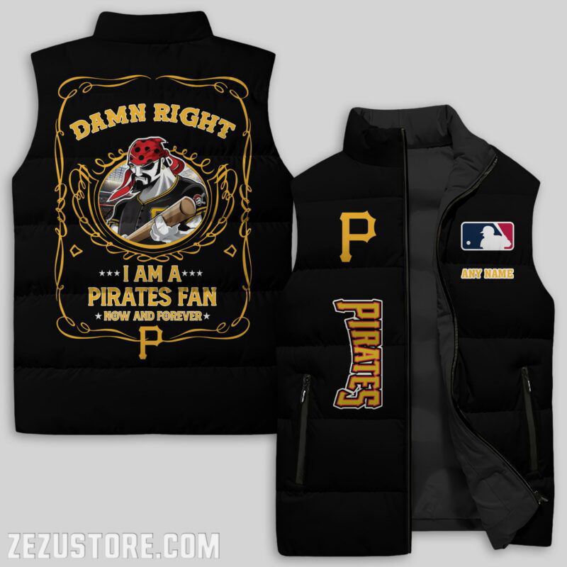 Pittsburgh Pirates MLB Sleeveless Puffer Jacket Custom For Fans Gifts