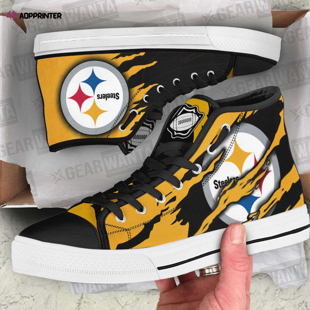 Pittsburgh Steelers High Top Sneakers Custom Shoes For Fans