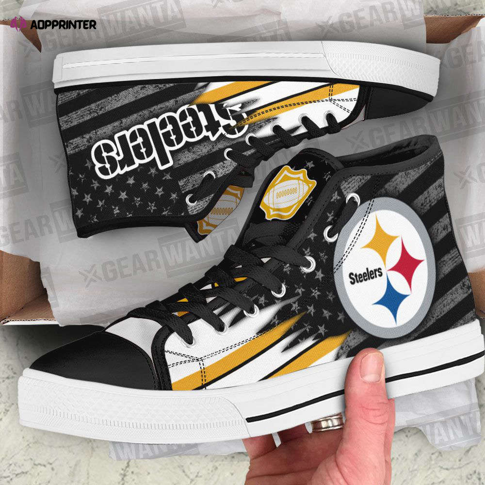 Pittsburgh Steelers High Top Sneakers Custom Shoes For Fans