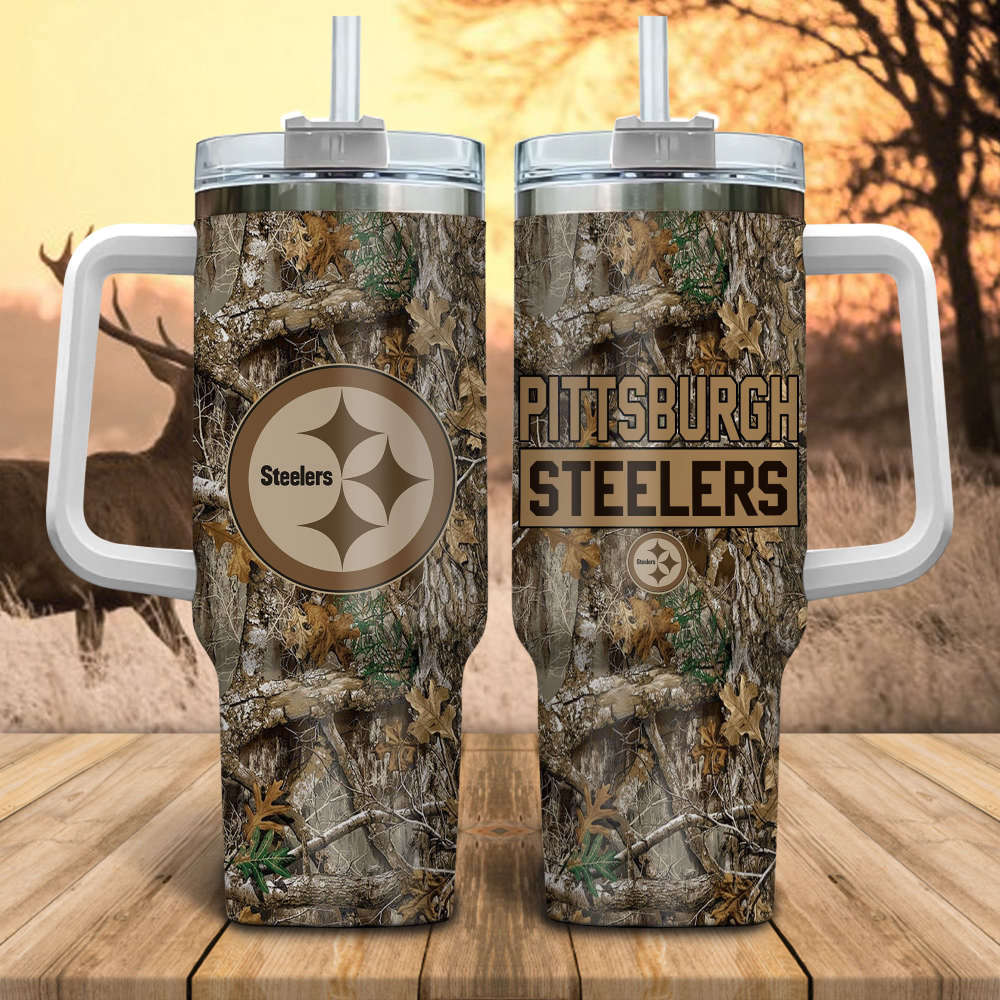 Pittsburgh Steelers NFL Hunting Tumbler Stanley Tumbler 40oz Gift for Fans