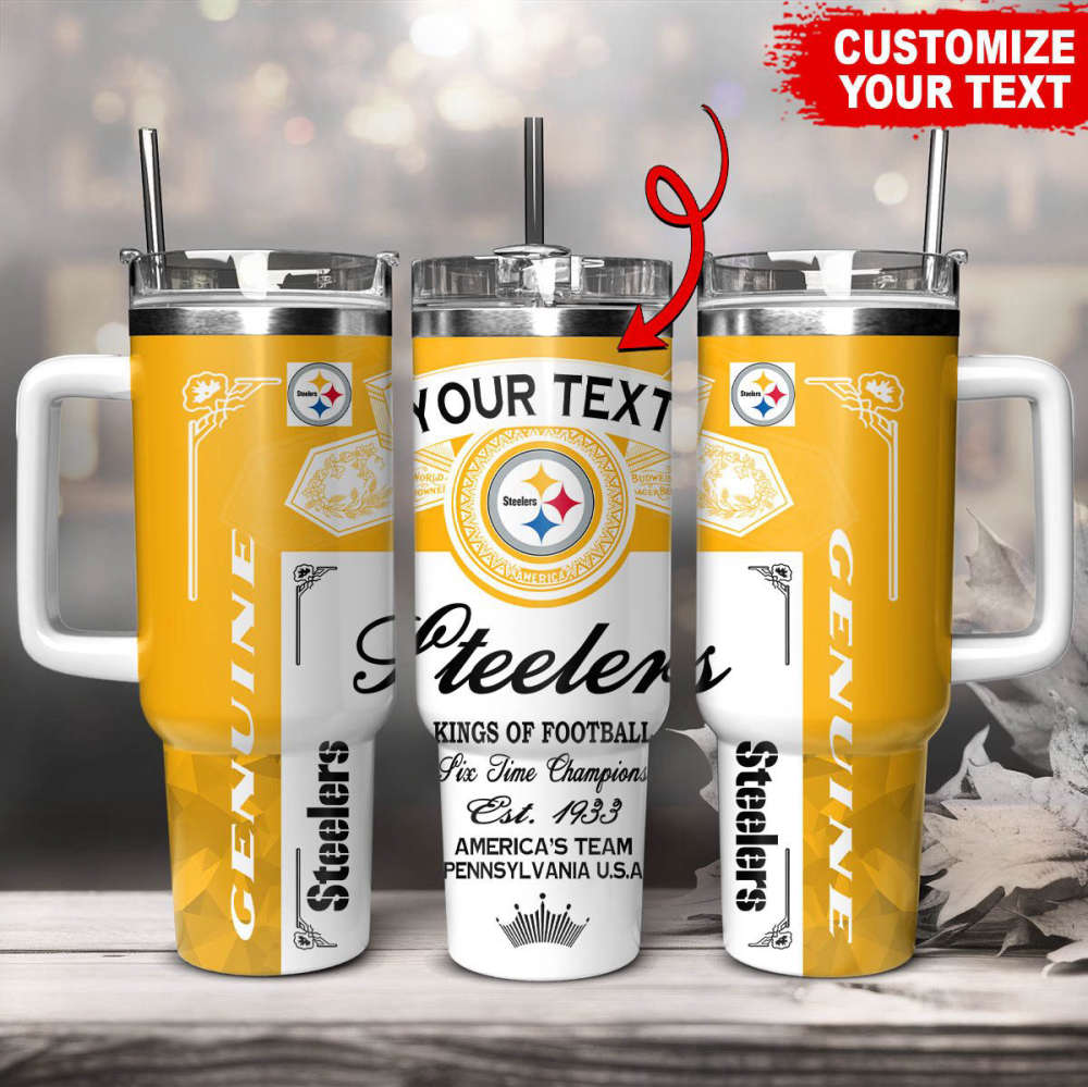 Pittsburgh Steelers NFL Kings Of Football Custom Your Text Stanley Tumbler 40Oz Gift for Fans