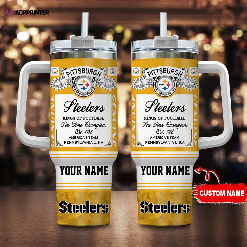 Pittsburgh Steelers NFL Kings Of Football Personalized Stanley Tumbler 40oz Gift for Fans