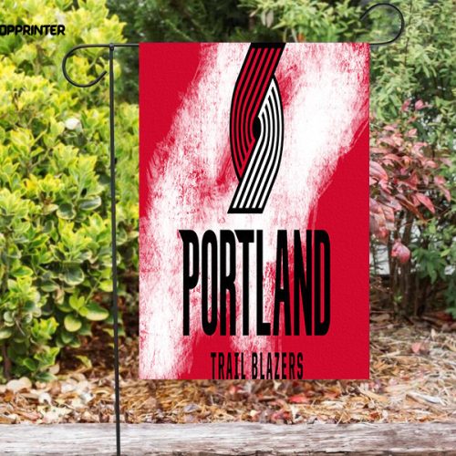 Portland Trail Blazers Reddish White Double Sided Printing   Garden Flag Home Decor Gifts