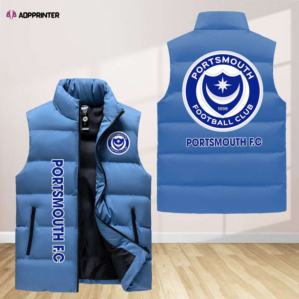 Portsmouth F.C Sleeveless Puffer Jacket Custom For Fans Gifts