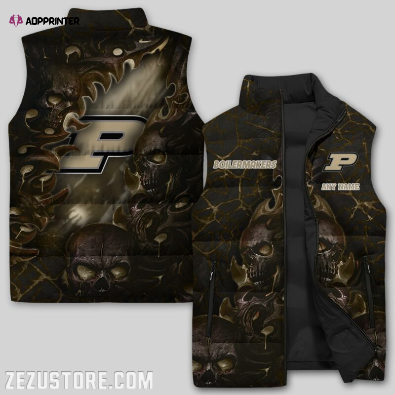 Purdue Boilermakers NCAA Sleeveless Puffer Jacket Custom For Fans Gifts