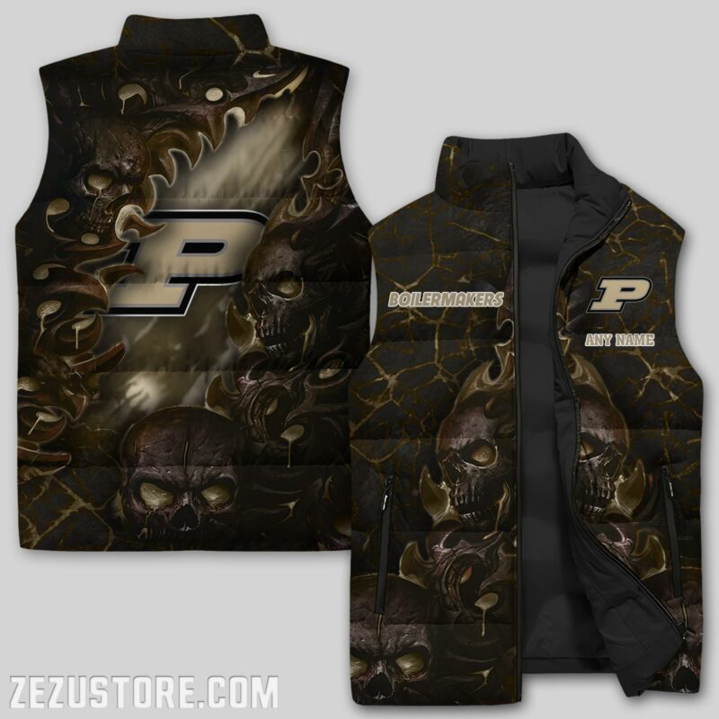 Purdue Boilermakers NCAA Sleeveless Puffer Jacket Custom For Fans Gifts