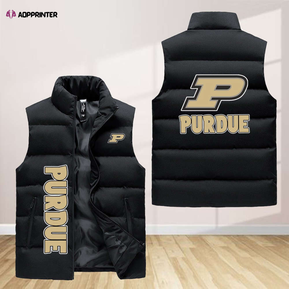 Purdue Boilermakers Sleeveless Puffer Jacket Custom For Fans Gifts