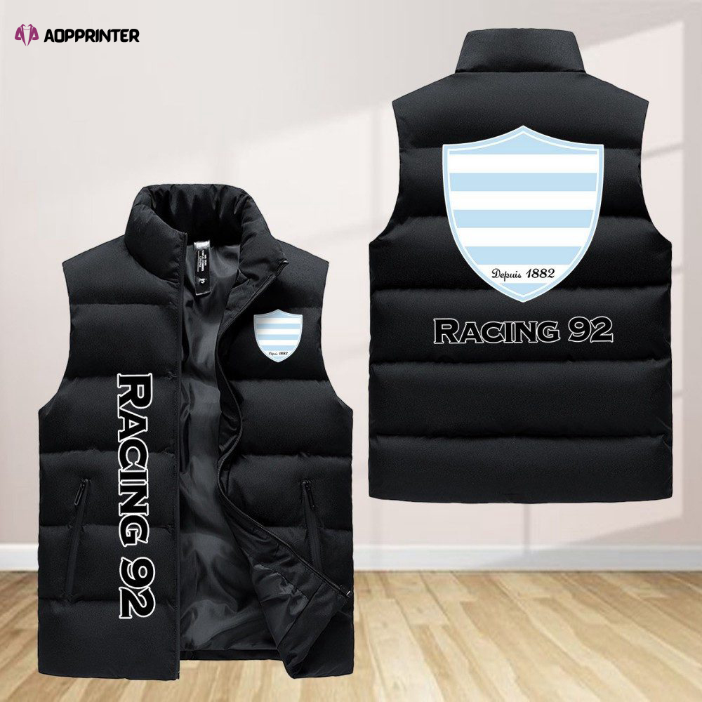 Racing 92 Sleeveless Puffer Jacket Custom For Fans Gifts