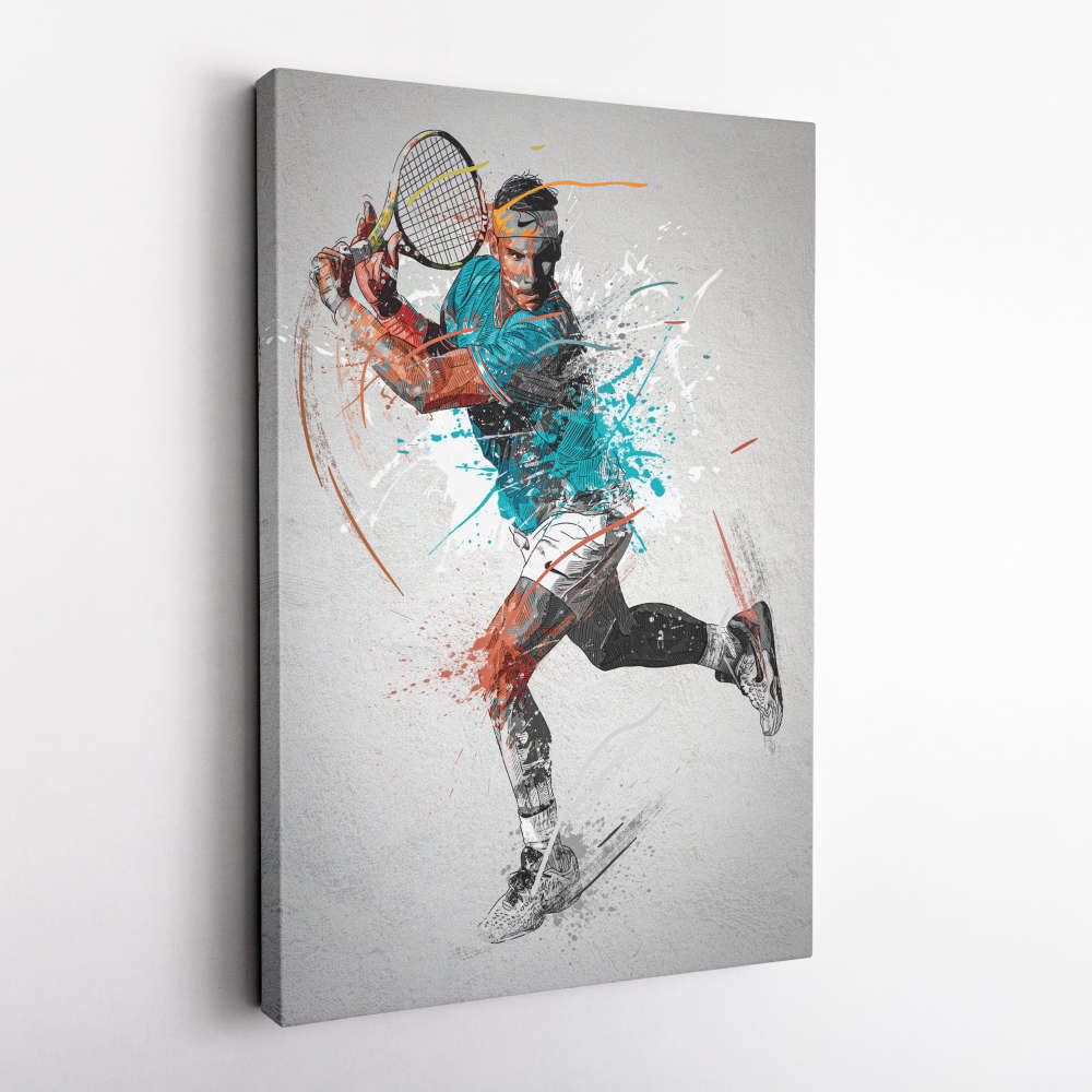 Rafael Nadal Poster Tennis Framed Wall Art Home Decor Canvas Print Artwork