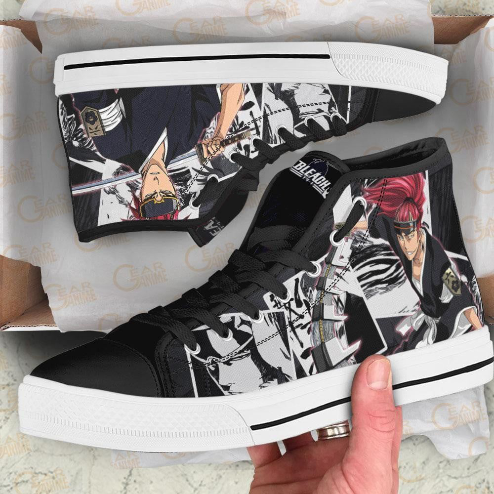 Renji Abarai High Top Shoes Custom Bleach Anime For Fans