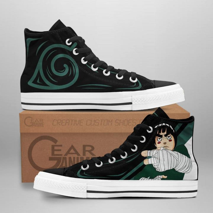 Rock Lee Drunken High Top Shoes Custom Naruto Anime For Fans