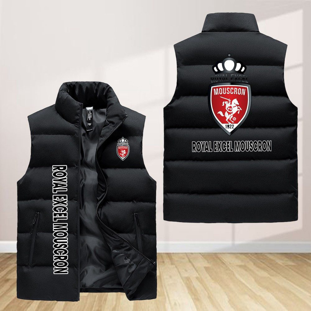 Royal Excel Mouscron Sleeveless Puffer Jacket Custom For Fans Gifts