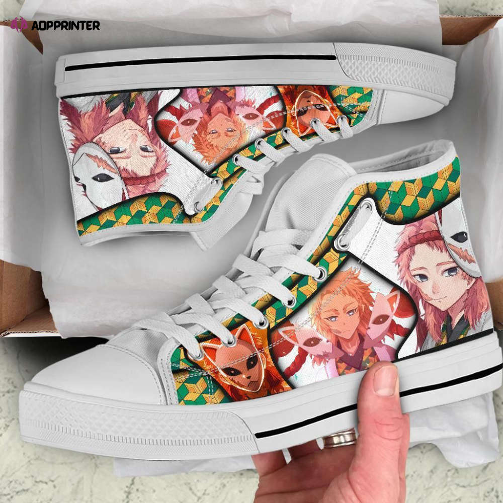 Sabito High Top Shoes Custom For Fans Demon Slayer Anime