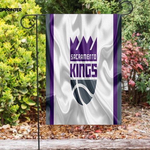 Sacramento Kings Emblem Texture16 Double Sided Printing   Garden Flag Home Decor Gifts