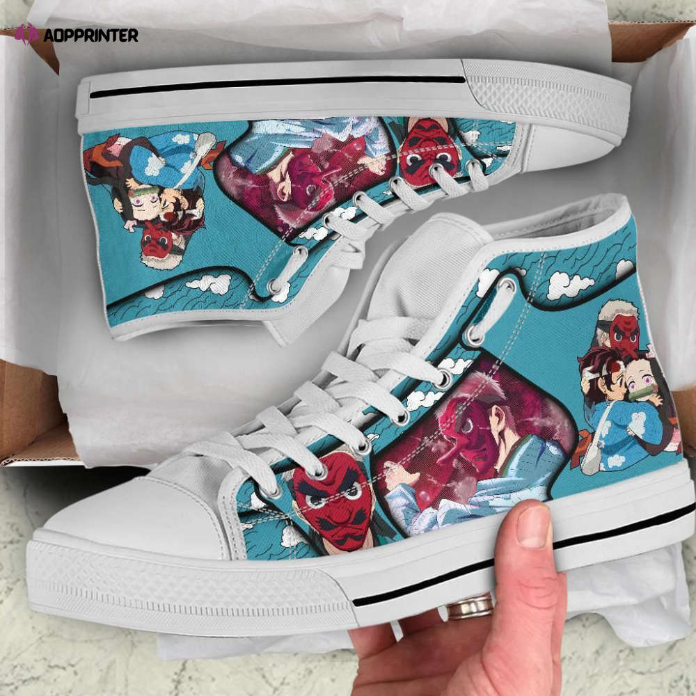 Sakonji High Top Shoes Custom For Fans Demon Slayer Anime