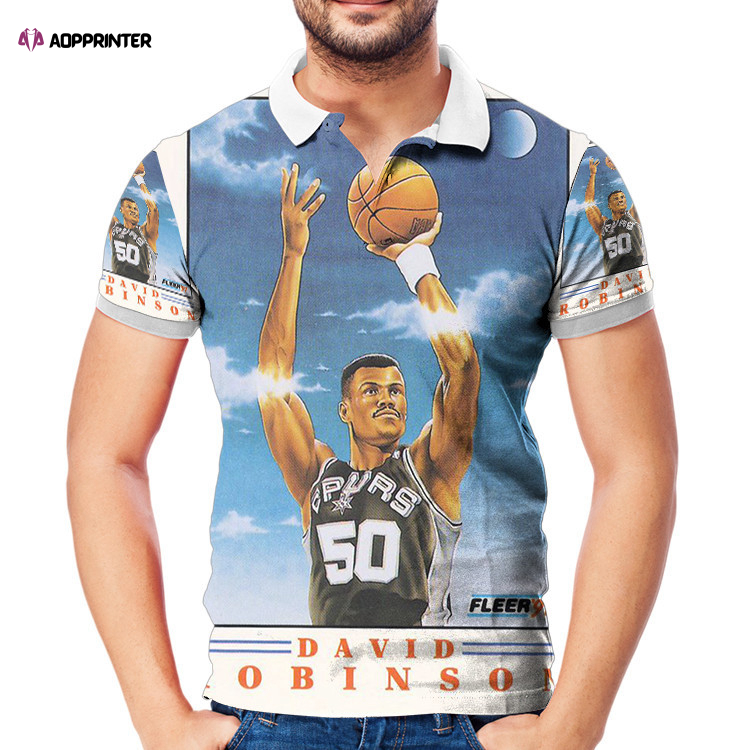 San Antonio Spurs David Robinson1 3D Gift for Fans Polo Shirt