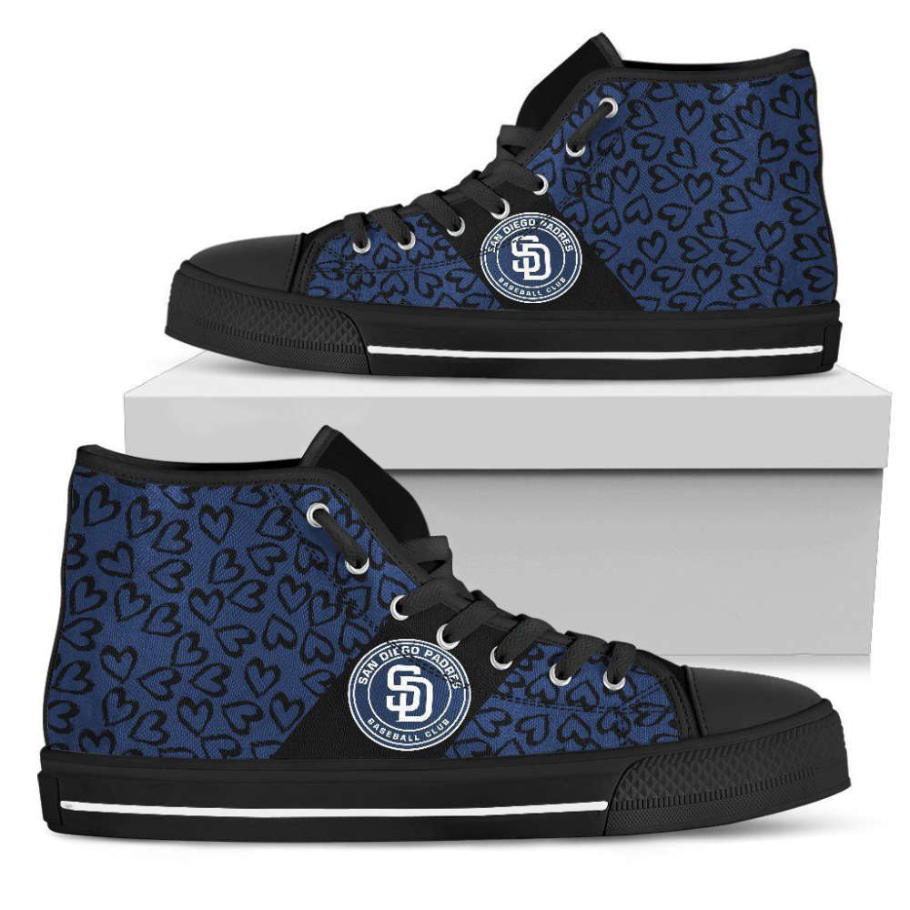 San Diego Padres MLB Baseball Custom Canvas High Top Shoes