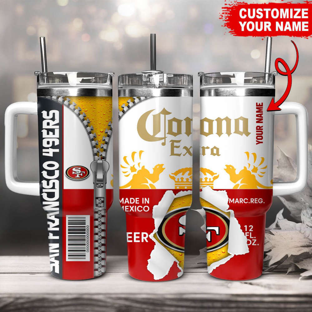 San Francisco 49ers NFL Corona Extra Personalized Stanley Tumbler 40Oz Gift for Fans