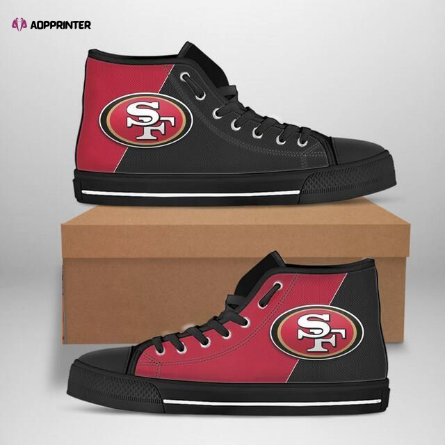 San Francisco 49Ers Nfl Football Custom Canvas High Top Shoes