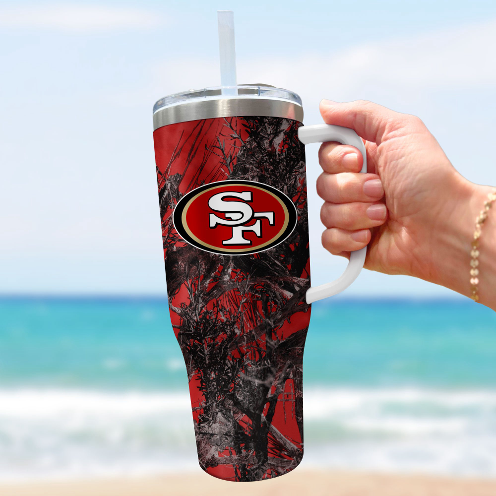 San Francisco 49ers NFL Hunting Personalized Stanley Tumbler 40oz Gift for Fans