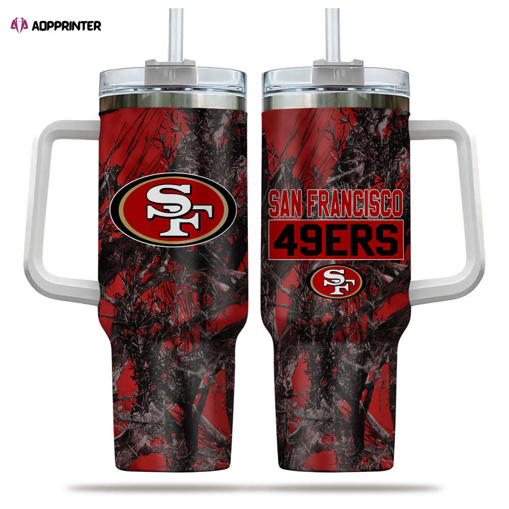 San Francisco 49ers NFL Hunting Personalized Stanley Tumbler 40oz Gift for Fans