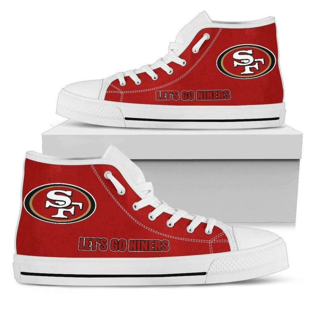 San Francisco 49Ers NFL Let’S Go Niners Custom Canvas High Top Shoes