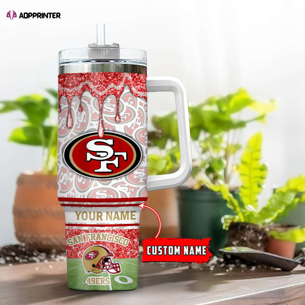 San Francisco 49ers NFL Personalized Stanley Tumbler 40oz Gift for Fans