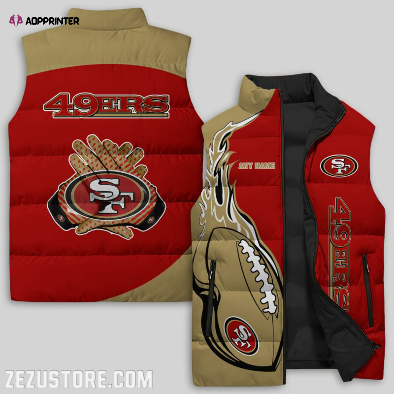 San Francisco 49ers NFL Sleeveless Puffer Jacket Custom For Fans Gifts