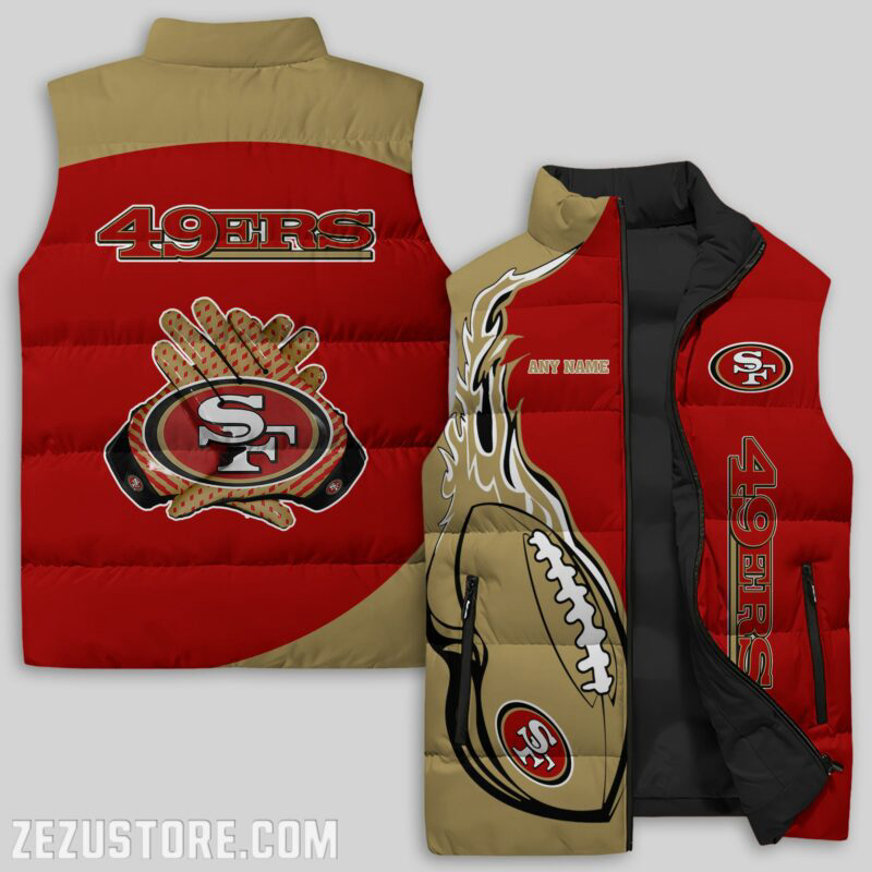 San Francisco 49ers NFL Sleeveless Puffer Jacket Custom For Fans Gifts