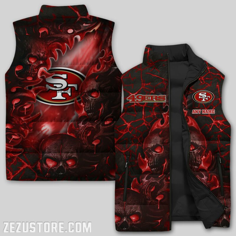 San Francisco 49ers NFL Sleeveless Puffer Jacket Custom For Fans Gifts