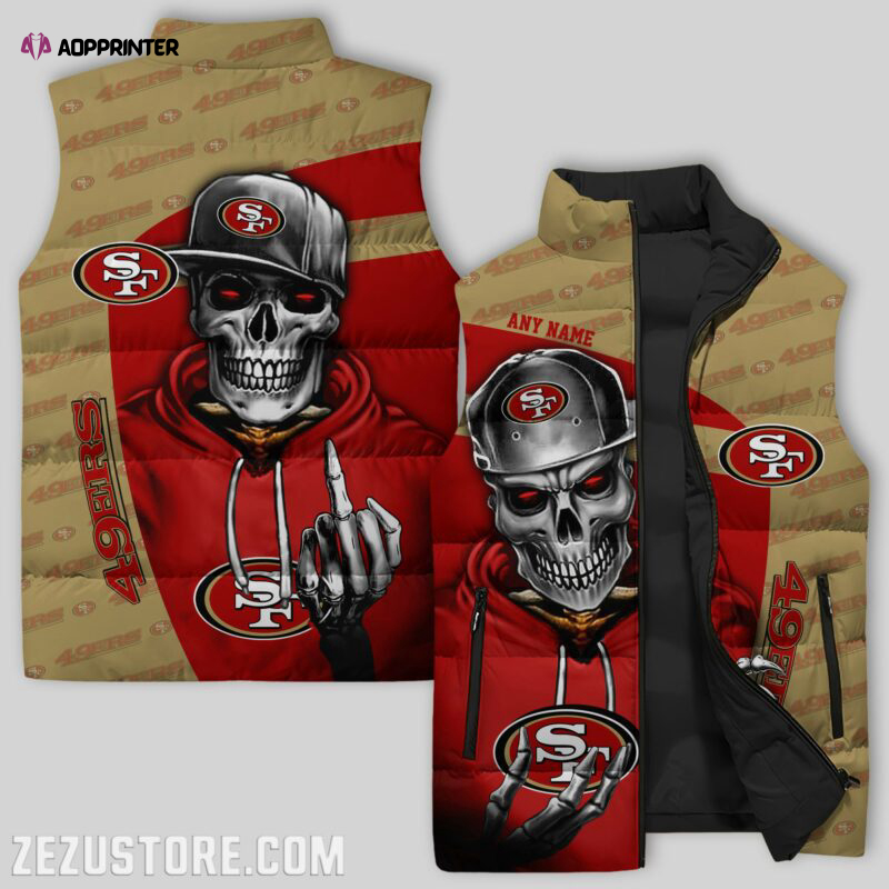 San Francisco 49ers NFL Sleeveless Puffer Jacket Custom For Fans Gifts