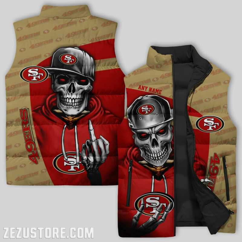 San Francisco 49ers NFL Sleeveless Puffer Jacket Custom For Fans Gifts