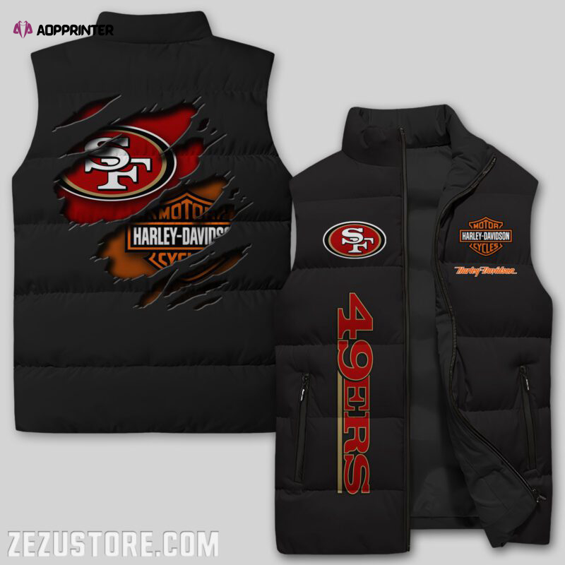 San Francisco 49ers NFL Sleeveless Puffer Jacket Custom For Fans Gifts