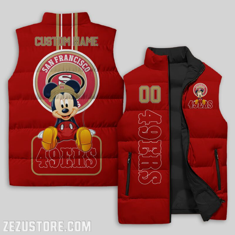 San Francisco 49ers NFL Sleeveless Puffer Jacket Custom For Fans Gifts