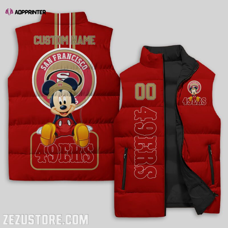 San Francisco 49ers NFL Sleeveless Puffer Jacket Custom For Fans Gifts