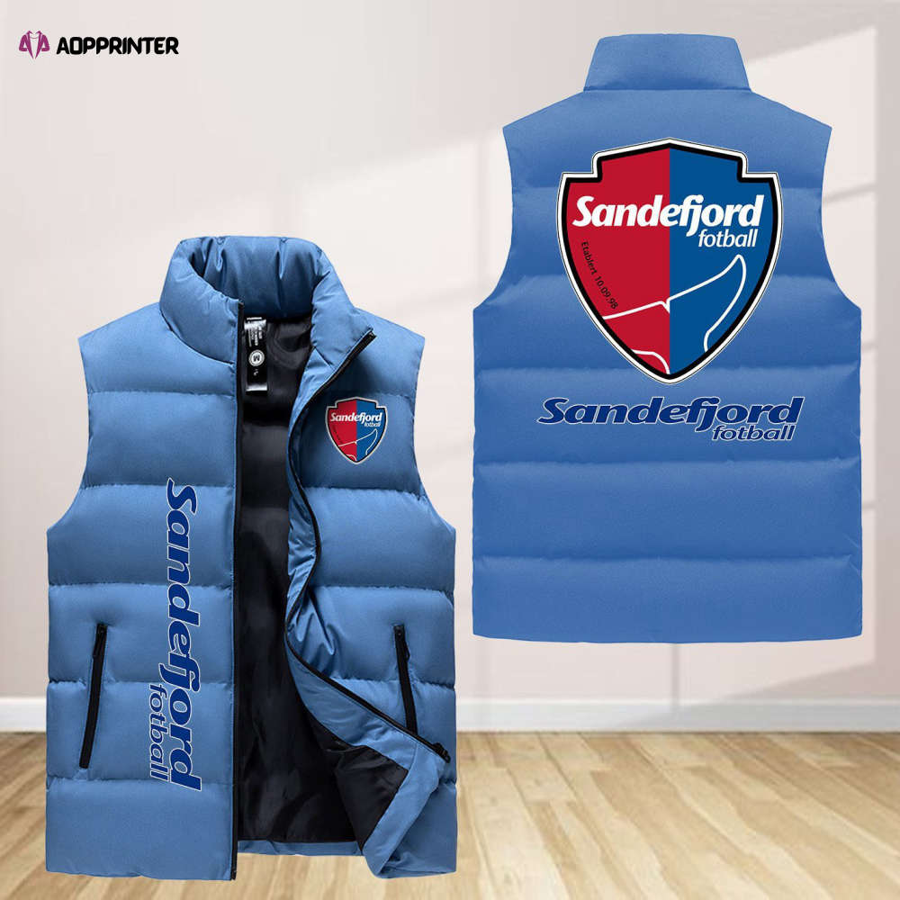 Sandefjord Fotball Sleeveless Puffer Jacket Custom For Fans Gifts